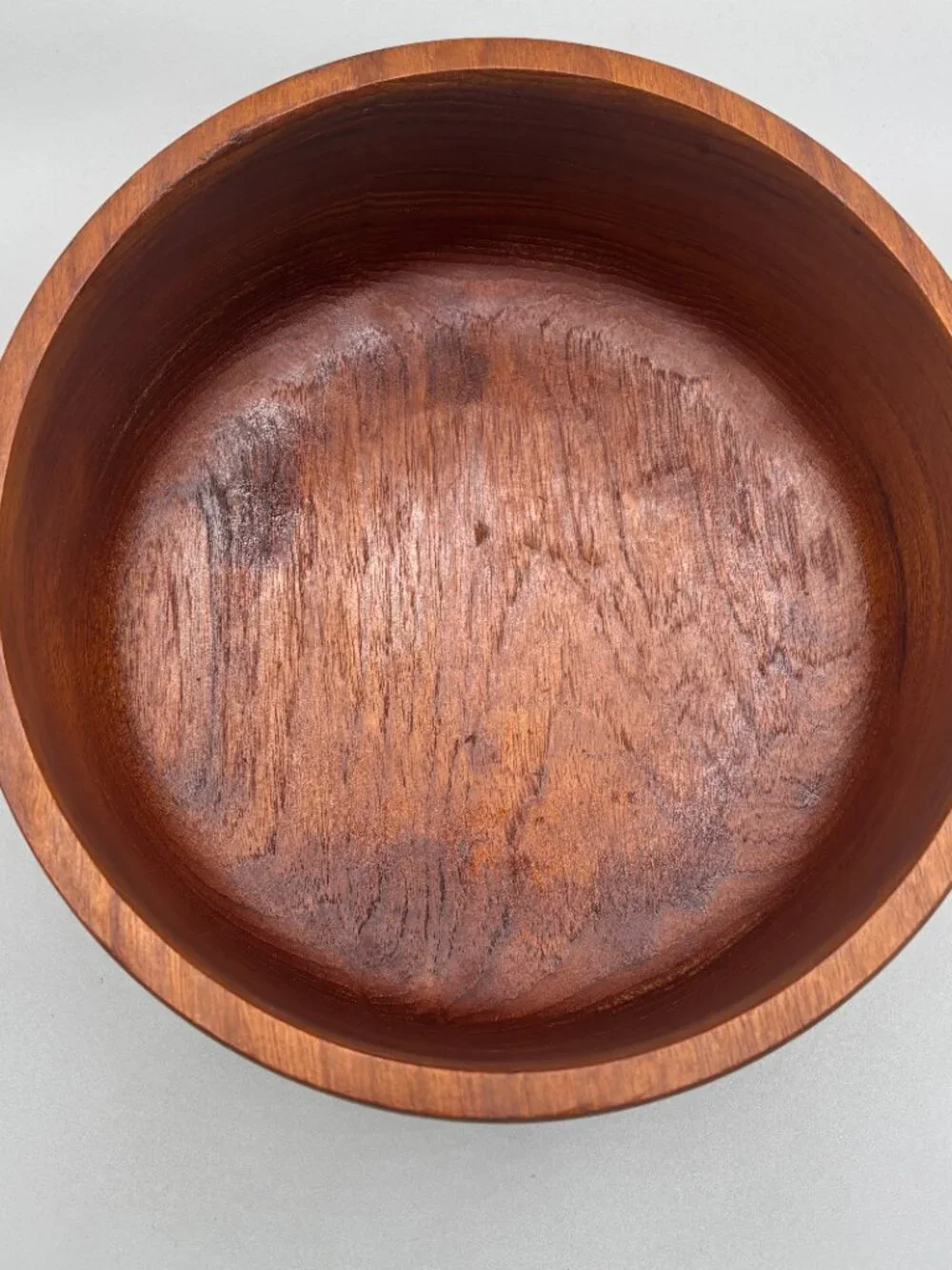Vintage Genuine Teak Wood Salad Bowl 9.5